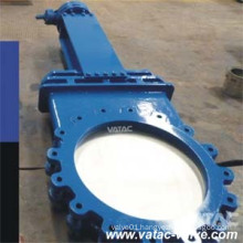 Manual Operated Soft Seated CS/Ss Wafer Knife Gate Valve